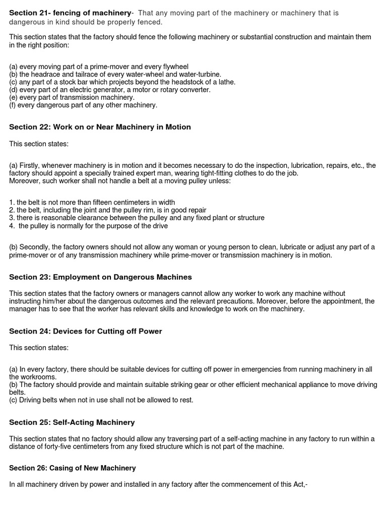 Machinery Safety Regulations Overview | PDF | Belt (Mechanical ...