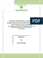 MANUAL DE APLICACIÓN Prueba Destinada A Evaluar HM Yakuba