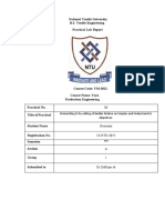 National Textile University B.S. Textile Engineering Practical Lab Report