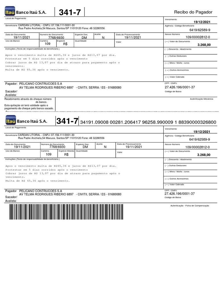 Boleto 77686930 | PDF | Serviços (economia) | Tecnologia financeira