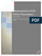 Measurement of DC Motor Parameters Lab Report
