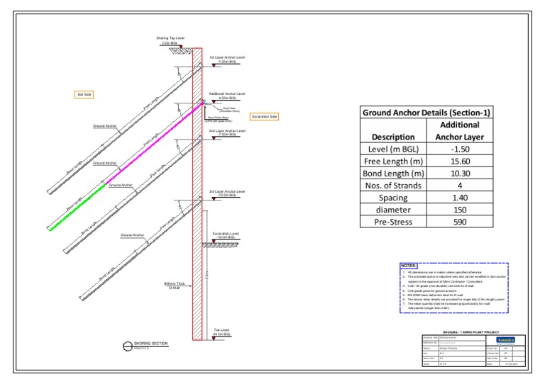 Shoring Section Design for SWRO Plant | PDF | Building Materials ...