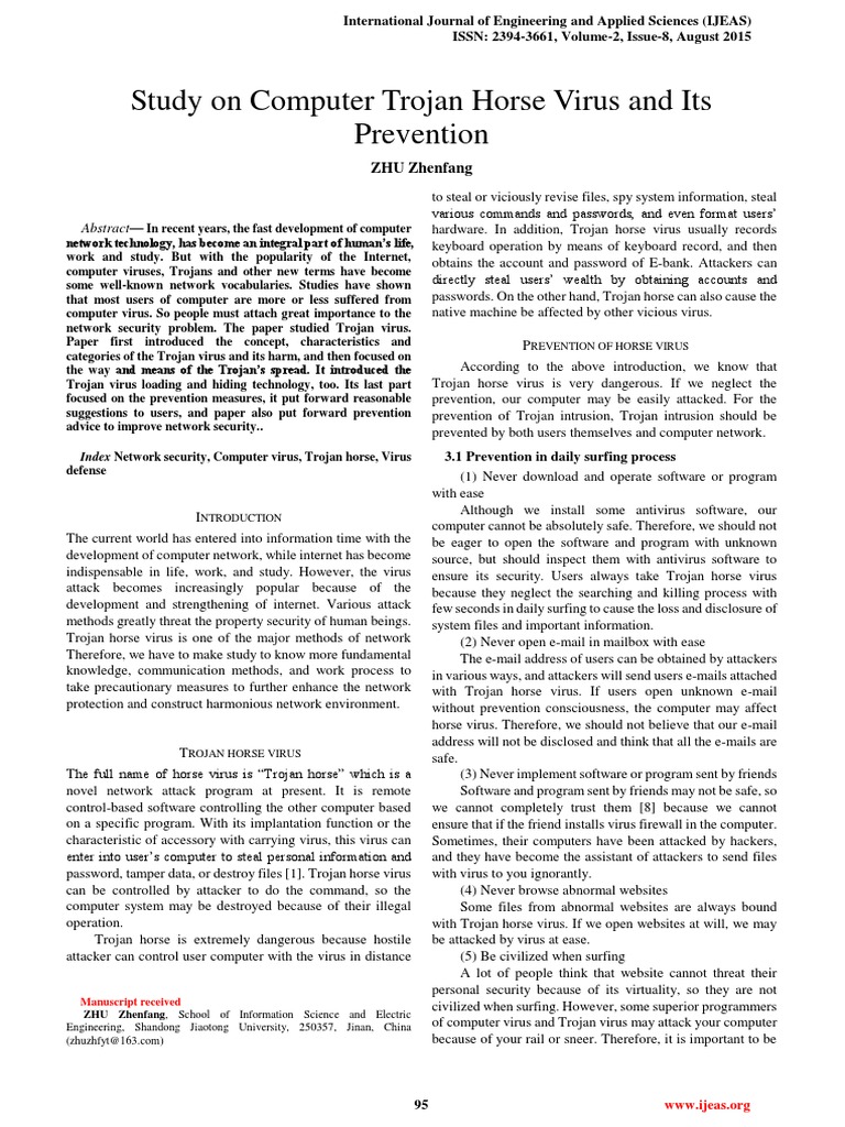Study On Computer Trojan Horse Virus and bc3bd745 | PDF | Computer ...