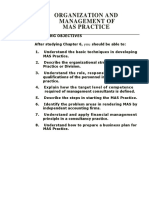 Organization and Management of MAS Practice