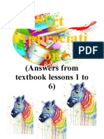 Art Appreciati On: (Answers From Textbook Lessons 1 To 6)