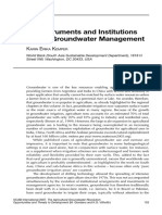 Instruments and Institutions For Groundwater Management