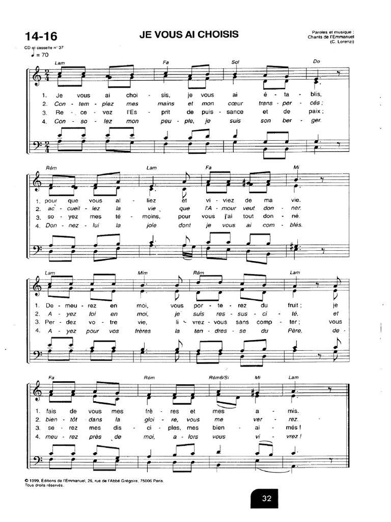 Je Vous Ai Choisis PDF