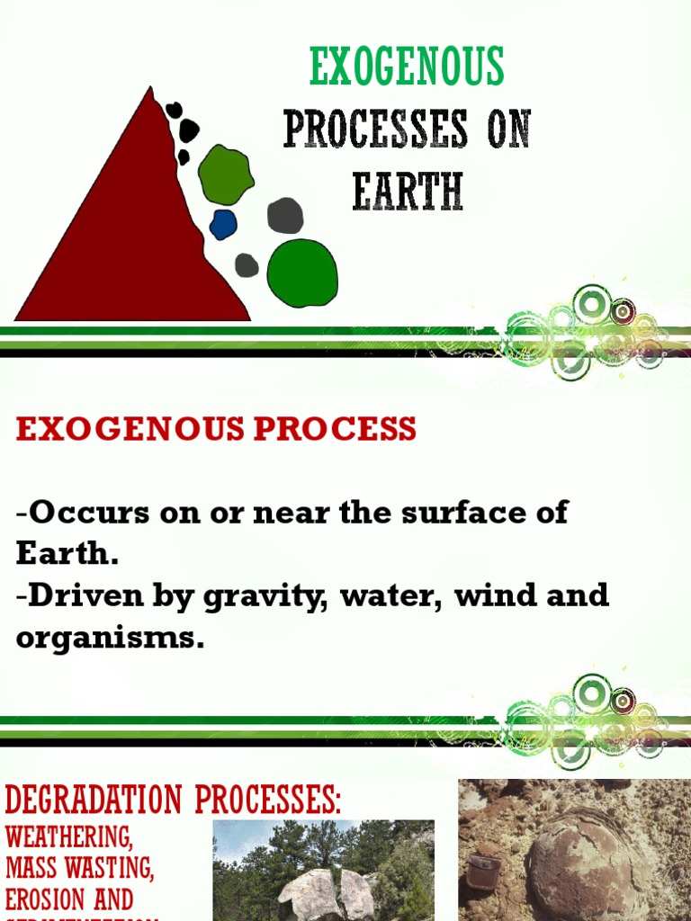Exogenic Processes on Earth Explained | PDF | Rock (Geology) | Magma