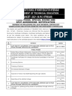 Final Phase, Special Round and Spot Admissions Notification