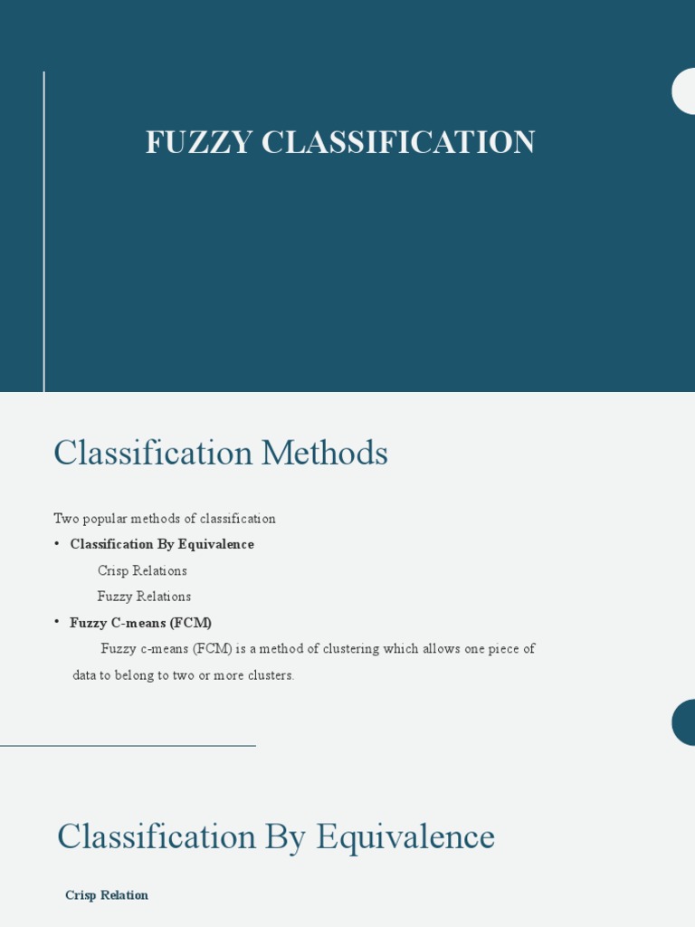Fuzzy Classification | PDF | Cluster Analysis | Machine Learning