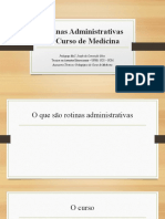 Rotina Administrativa do Curso de Medicina