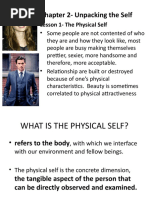 Unpacking The Self - Physical and Sexual Self