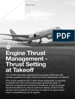Engine Thrust Management Thrust Setting at Takeoff
