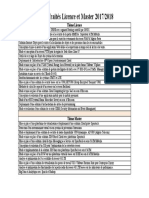 Sujets Traités Licence Et Master 2017-2018