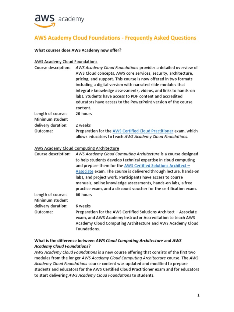 aws foundation certificate