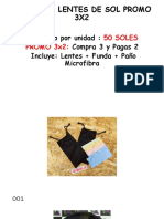 Catalogo Lentes de Sol Promo 3x2