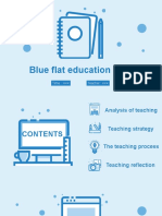 Blue Flat Education Report: Time ××× Teacher ×××