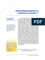 Un Excès de Dette Publique Handicape-T-Il Réellement La Croissance ?