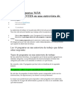 Las 10 Preguntas MÁS IMPORTANTES en Una Entrevista de Trabajo