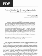 Download Factors Affecting New Product Adoption in the Consumer Elctronics Industry by seadragon12 SN54112703 doc pdf