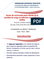 FACTOR DE CORRECCION TUBERIAS ( SCALOPPI & BACA GARCIA)