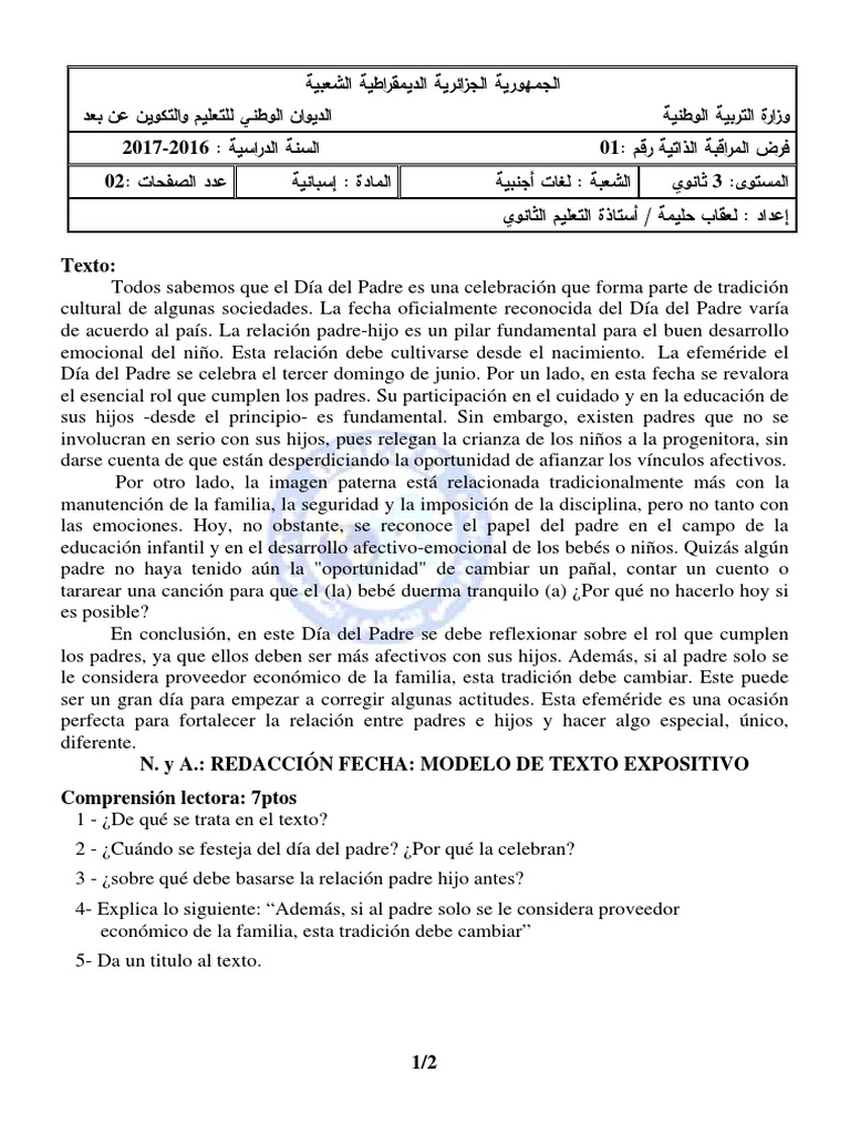 Esp D1 3asle 16 17 | PDF | Estudios de idiomas extranjeros