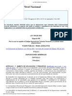 Ley 769 de 2002 Código Nacional de Tránsito Terrestre