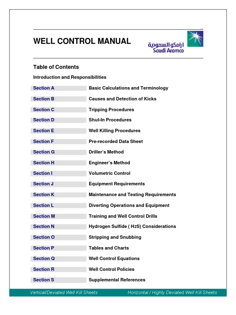 Well Control Manual | PDF | Pressure | Chemical Engineering