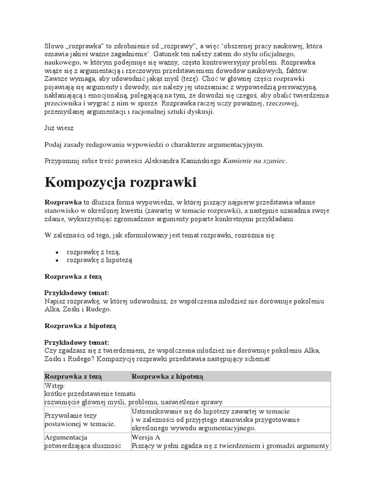 Tyle Wiemy O Sobie Ile Nas Sprawdzono Rozprawka