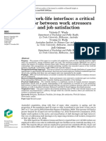 The Worklife Interface A Critical Factor Between Work Stressors and Job Satisfaction2019Personnel Review