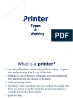 Printer: Ypes & Working