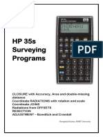 HP35s Surveying Programs