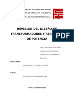 Trabajo Dirigido - Revisión de Diseño de Transformadores y Reactores de Potencia