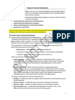 Prepare Financial Statements Summary