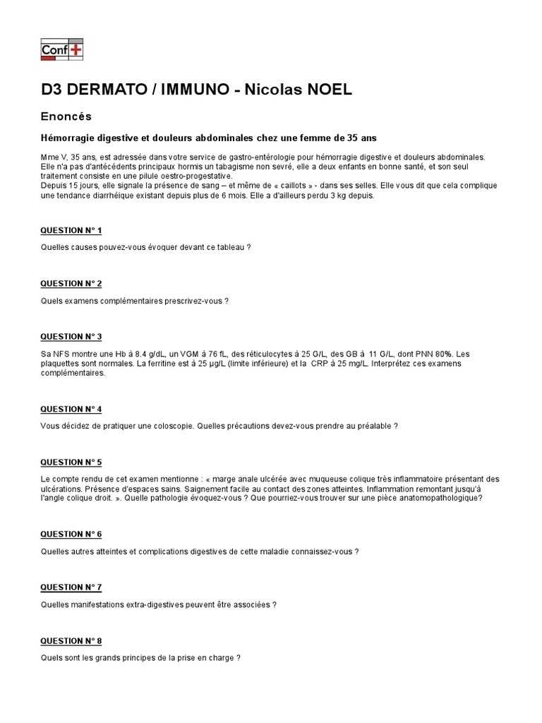 d3 Dermato Immuno Nicolas Noel PDF Polyarthrite rhumatoïde Allergie — free download