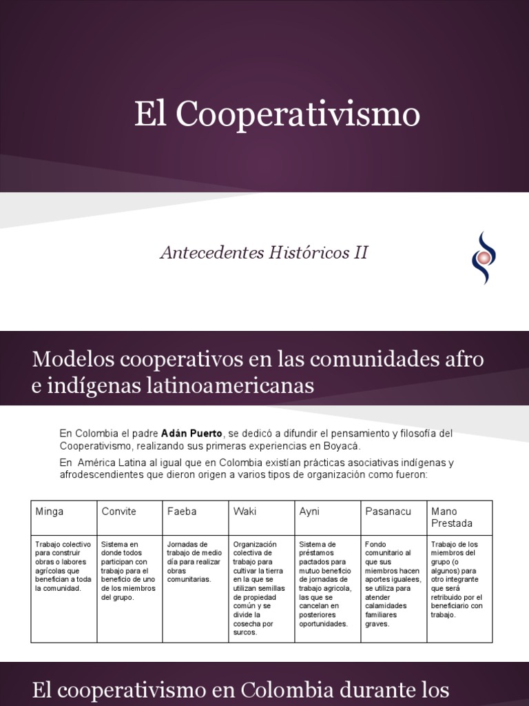 Antecedentes Cooperativismo Colombia | PDF | Colombia | Cooperativa