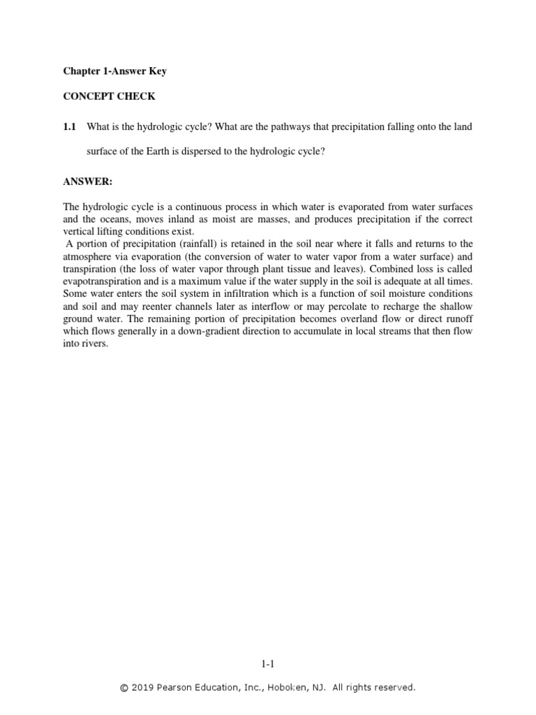 Chapter 1Answer Key Concept Check © 2019 Pearson Education, Inc