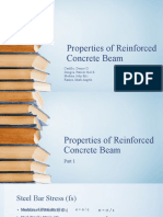 Properties of Reinforced Concrete Beam
