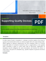 Supporting Quality Devices: 435-INFS-3 Software Quality Assurance