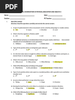 Pe3 1ST Periodical Exam