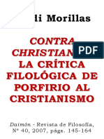 Contra Christianos - La Crítica Filológica De Porfirio Al Cristianismo