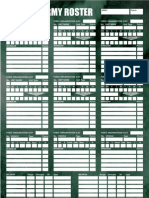 40K Roster Sheet