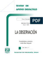 La Observacion Lidia Diaz Sanjuan Texto Apoyo Didactico Metodo Clinico 3 Sem