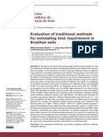 Evaluation of Traditional Methods For Estimating Lime Requirement in Brazilian Soils