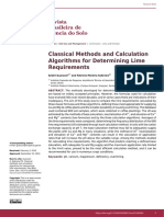 Classical Methods and Calculation Algorithms For Determining Lime Requirements