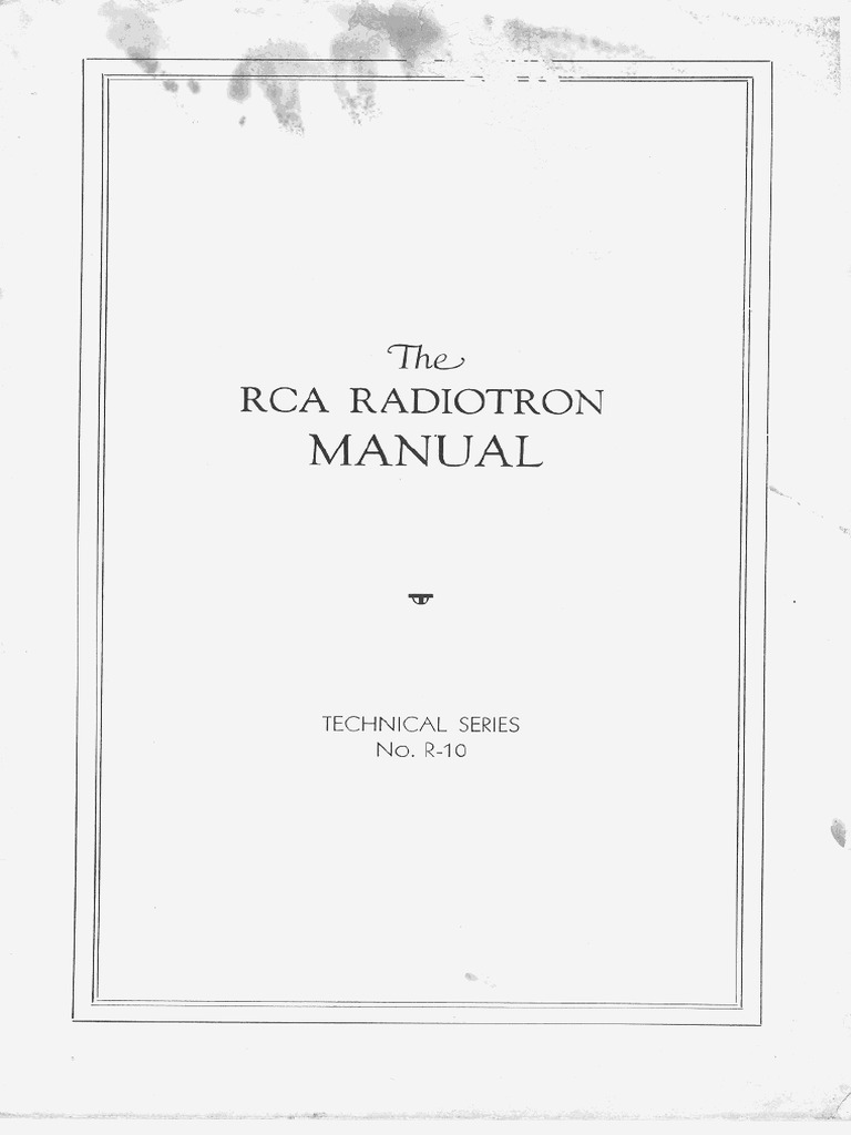 RCA Tube Manual PDF