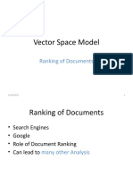 Vector Space Model: Ranking of Documents