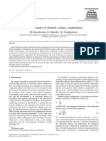 Measurements of Thermal Contact M Rosochowska-2003