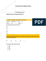 Cuestionario de Saberes Previos