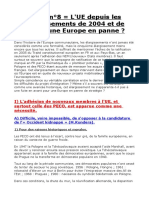 Cours n°8 L'UE depuis les élargissements de 2004 et de 2007, une Europe en panne (1)